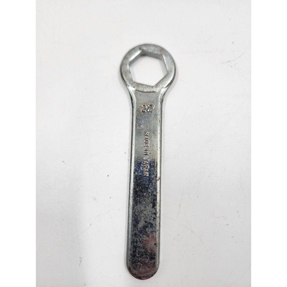 Vintage 22mm Single Box End Wrench Made in Japan Flat Handle Hand Tool